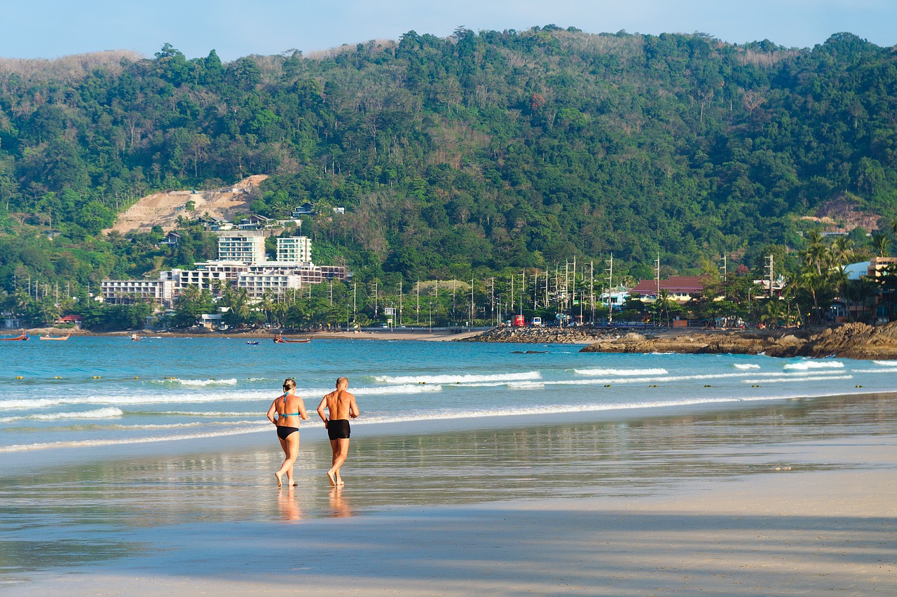 Elderly couple on the beach